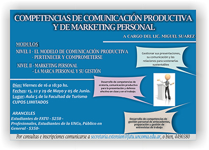 CAPACITACIÓN EN COMPETENCIAS DE COMUNICACIÓN PRODUCTIVA Y DE MARKETING PERSONAL